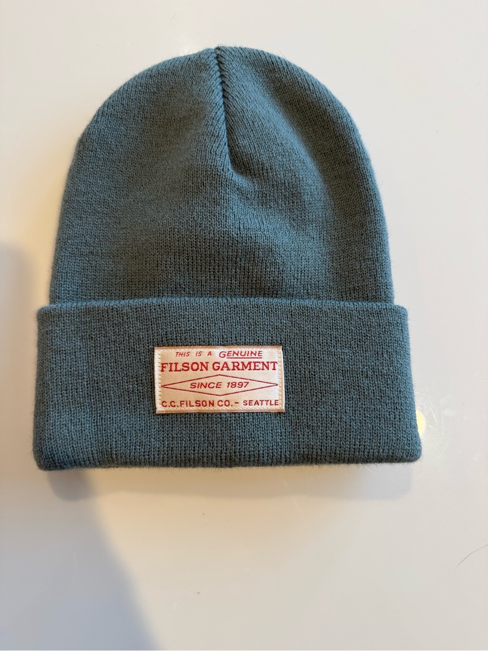 Filson Slate Blue Fold-Over Knit Beanie